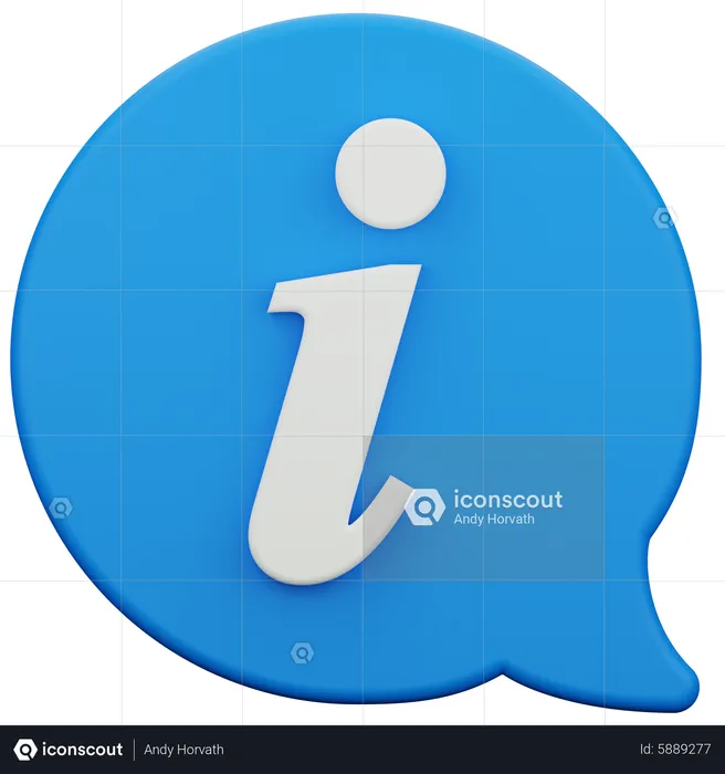 Info-Chat  3D Icon