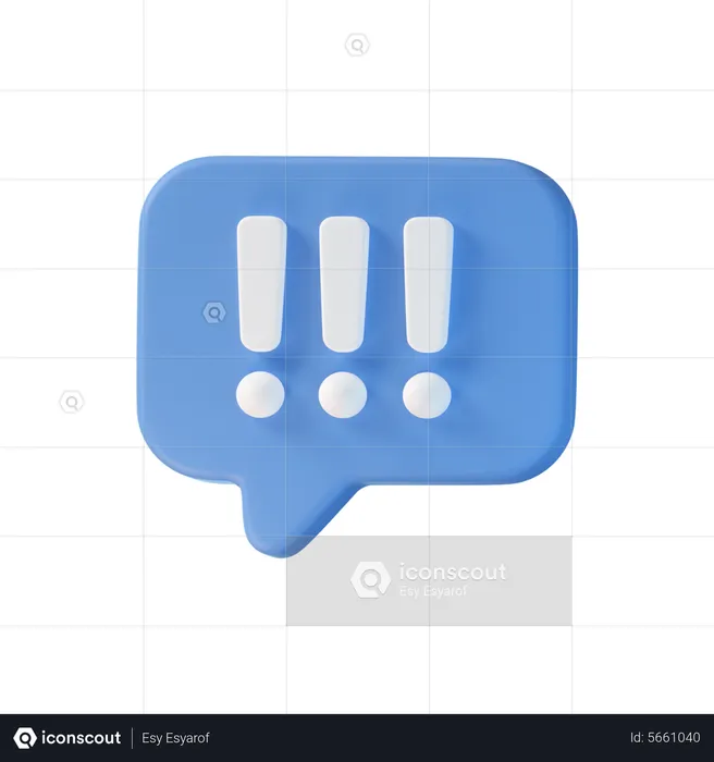 Info Chat Bubble  3D Icon