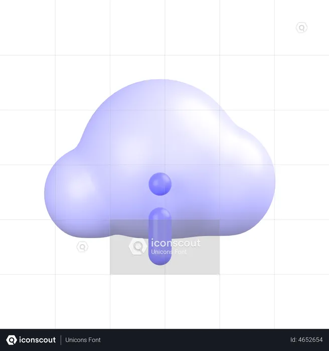 Info Cloud  3D Icon