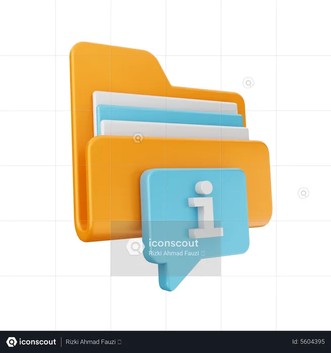 Info Folder  3D Icon