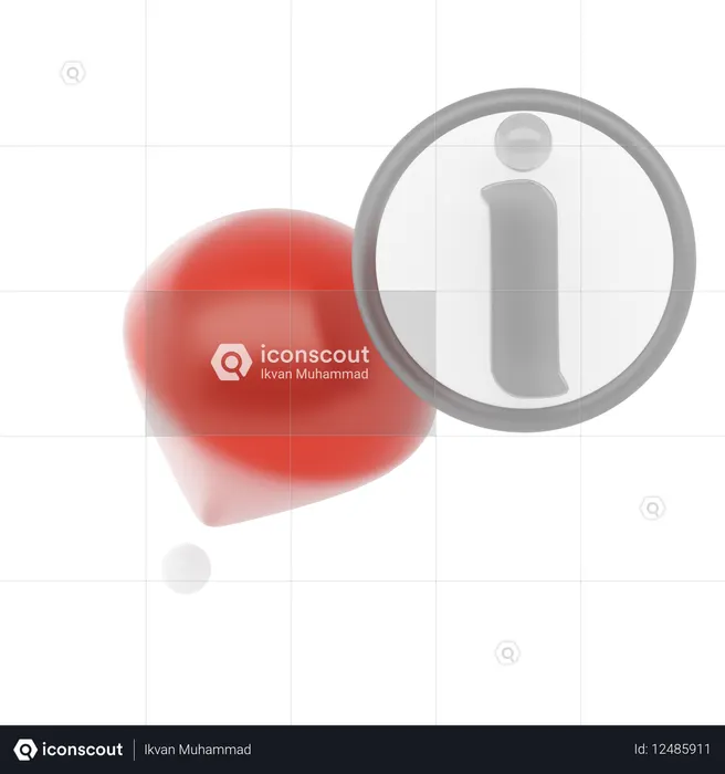 Alfinete de informações  3D Icon
