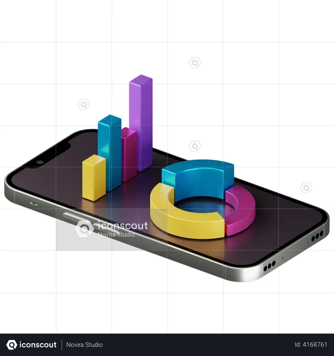 Análisis móvil  3D Illustration