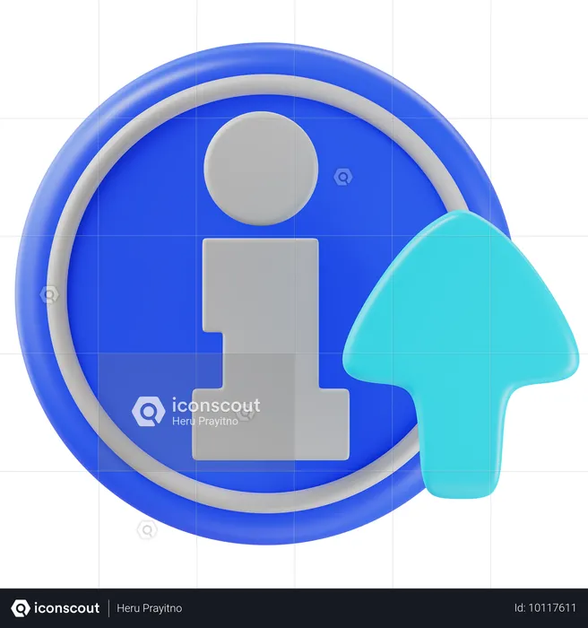 Upload de informações  3D Icon