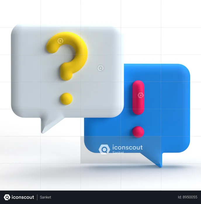 Información de chat  3D Icon