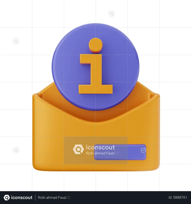 Información de correo  3D Icon