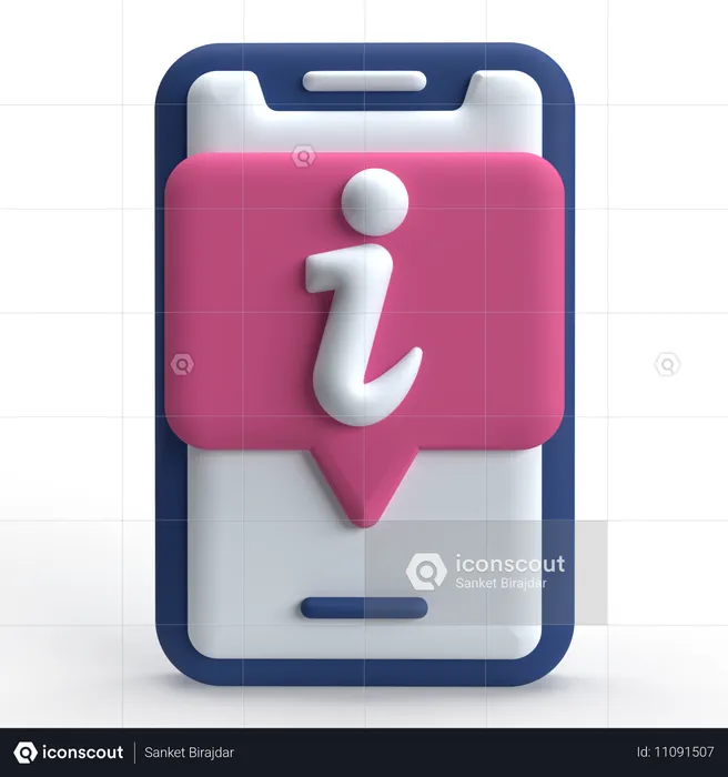 Informações móveis  3D Icon