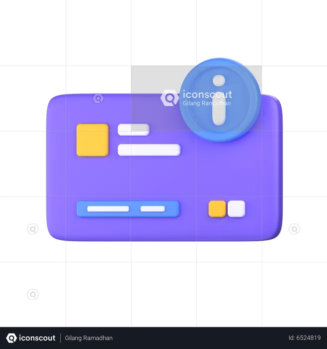 Informação de pagamento  3D Icon