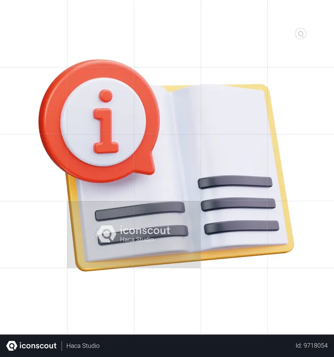 Information Book  3D Icon