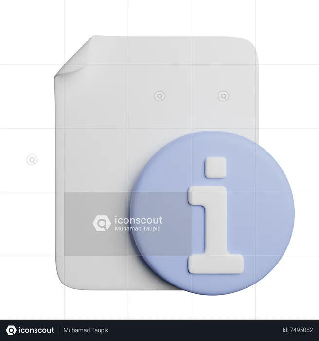 Information Document  3D Icon