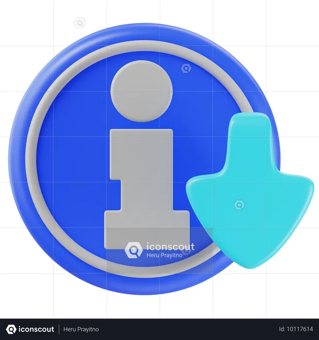 정보 다운로드  3D Icon