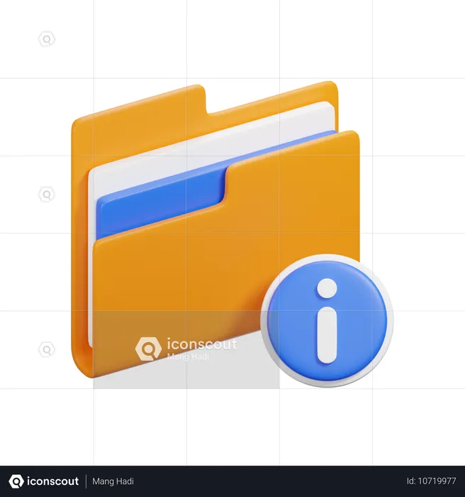 Information Folder  3D Icon