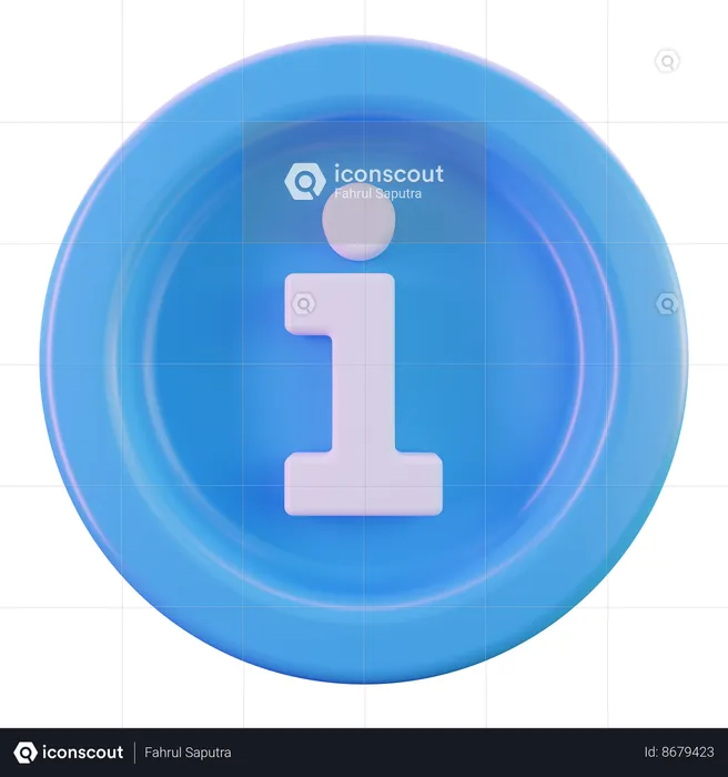 Information Helpdesk Coin  3D Icon