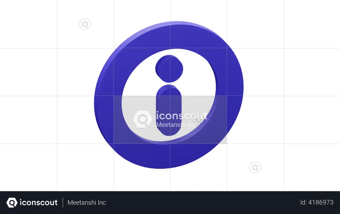 Information symbol  3D Illustration