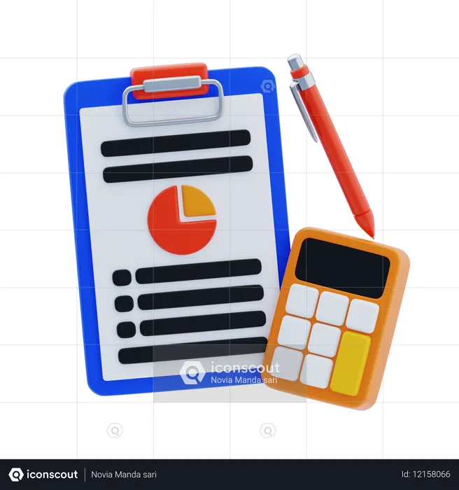 Informe contable  3D Icon