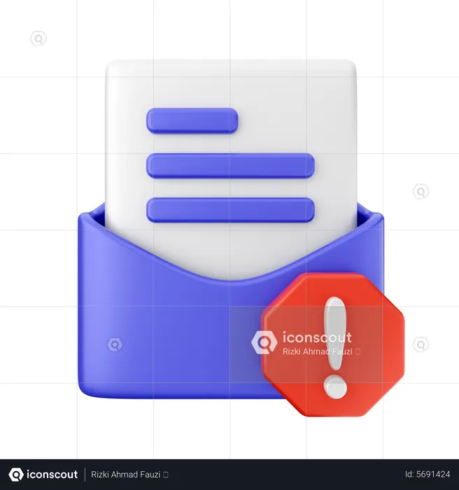 Informe de correo  3D Icon