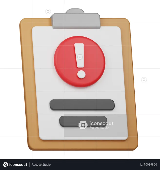 Informe de alerta  3D Icon