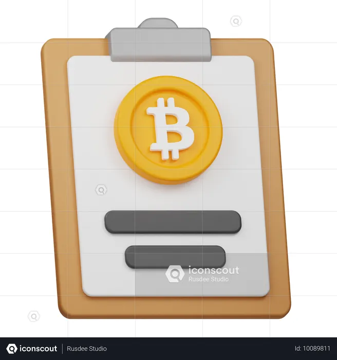 Informe bitcoin  3D Icon