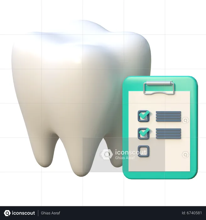 Informe de chequeo dental  3D Icon