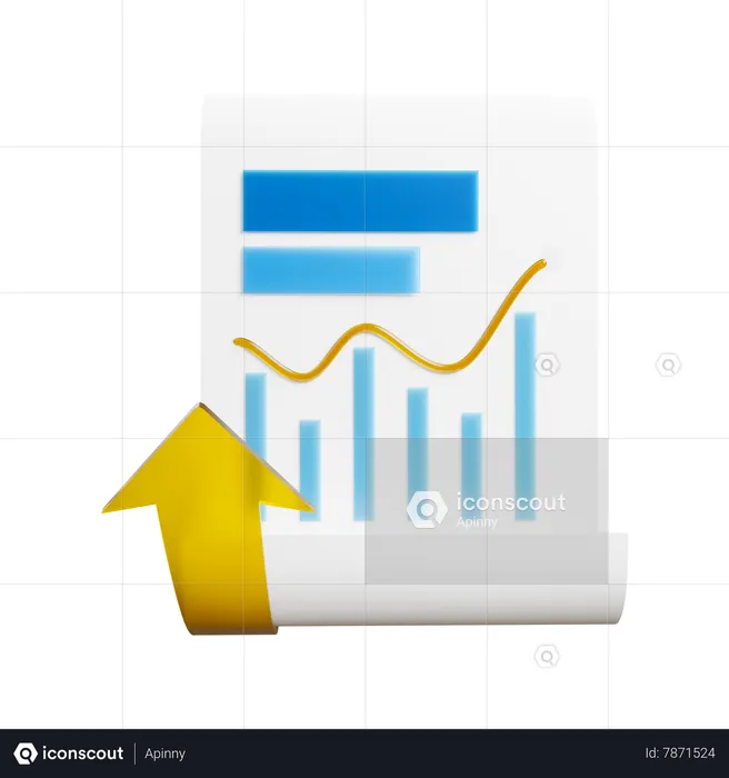 Informe de crecimiento  3D Icon