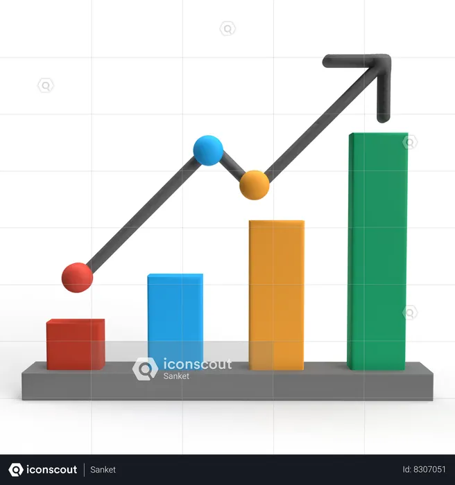 Informe de crecimiento  3D Icon