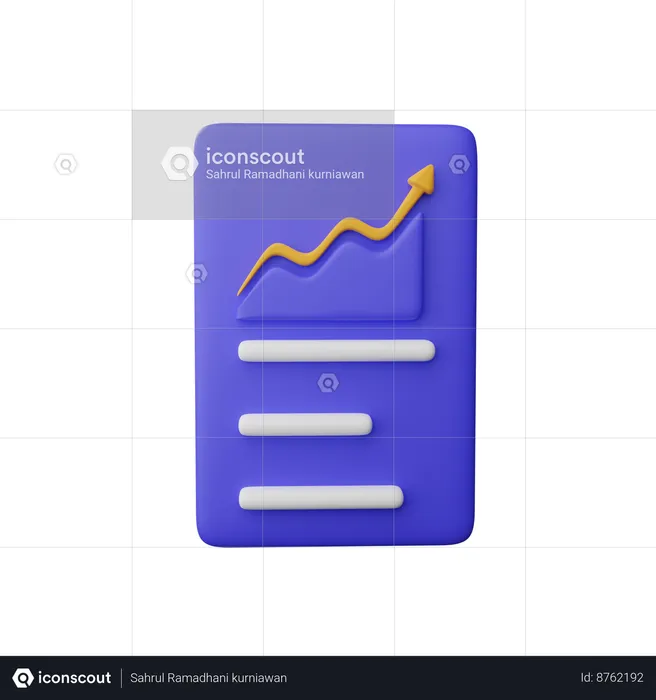 Reporte de negocios  3D Icon