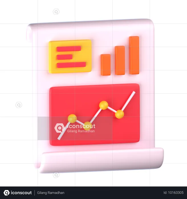 Informe de estadísticas  3D Icon