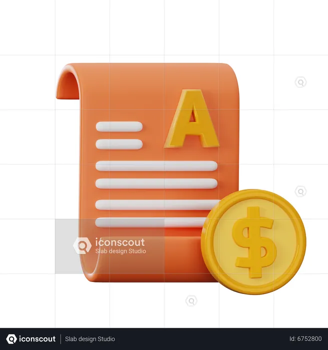 Informe financiero  3D Icon