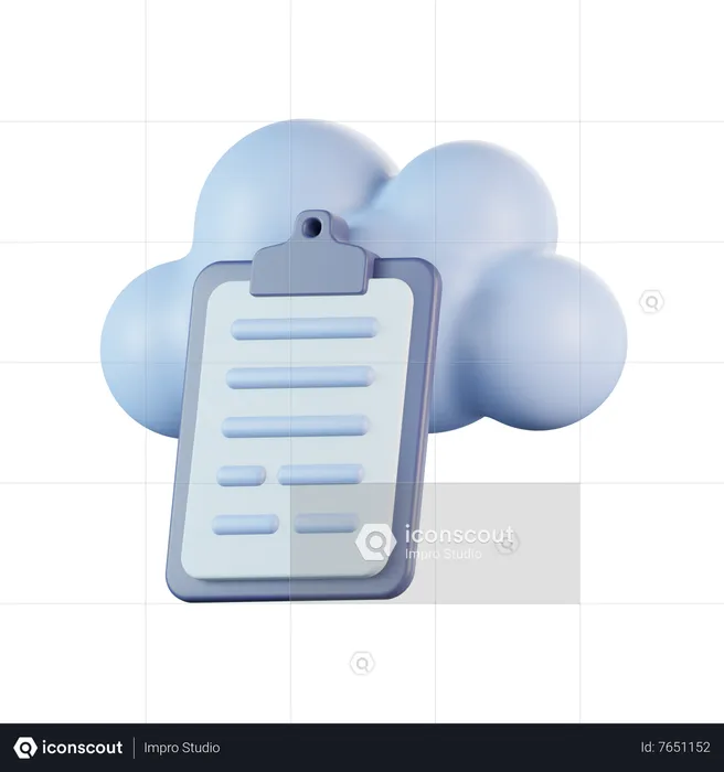 Informes en la nube  3D Icon