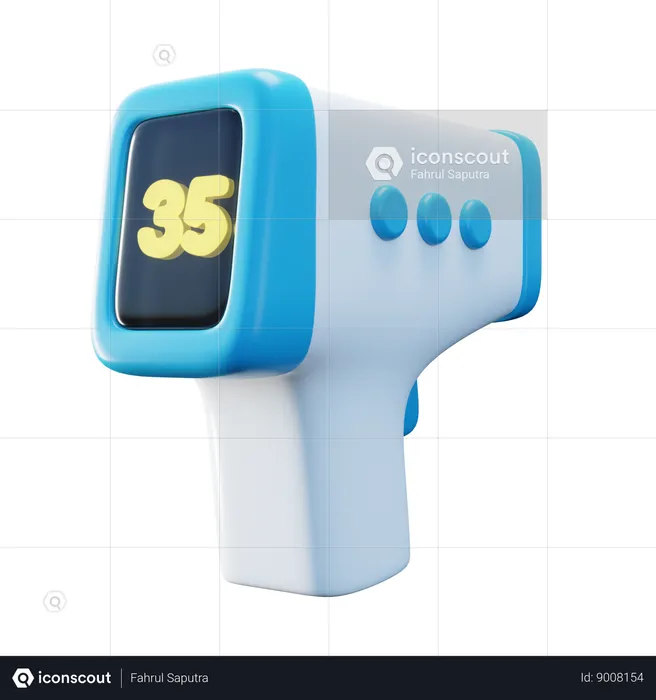 Infrared Thermometer  3D Icon