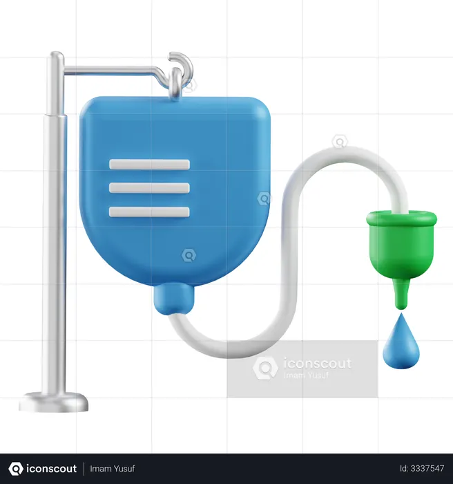 Infusion Bottle  3D Illustration