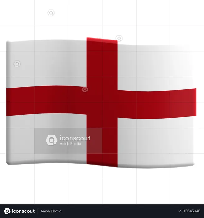 Inglaterra Flag 3D Icon