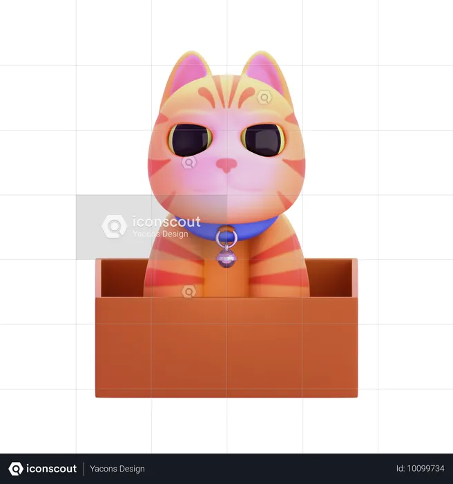 Rote Katze  3D Icon