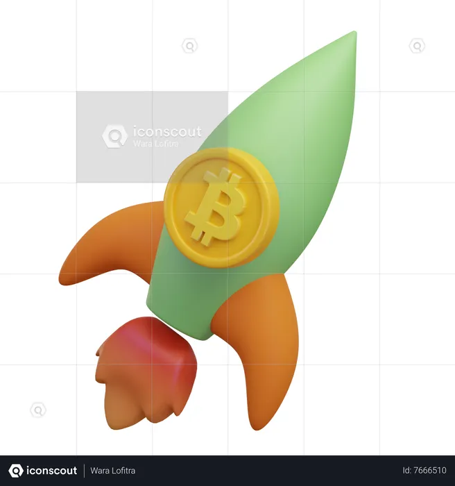 Inicialização de bitcoin  3D Icon