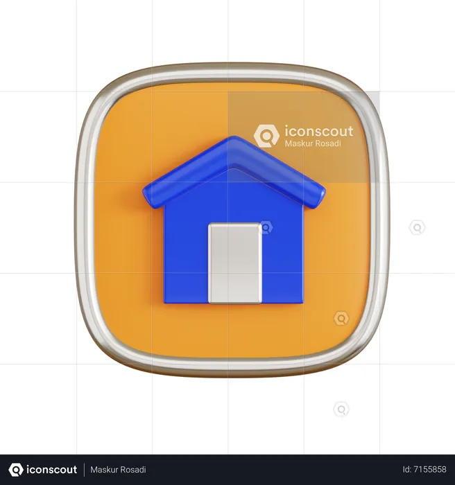 Hogar  3D Icon