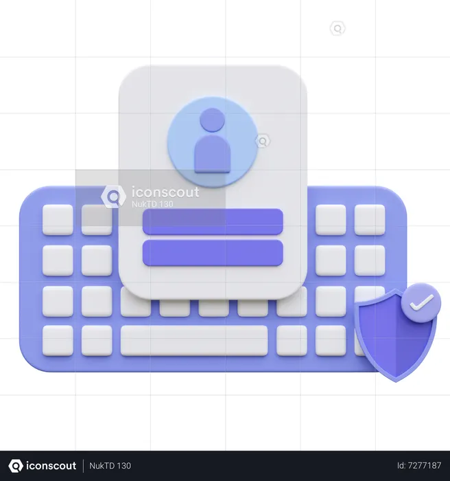 Seguridad de inicio de sesión  3D Icon