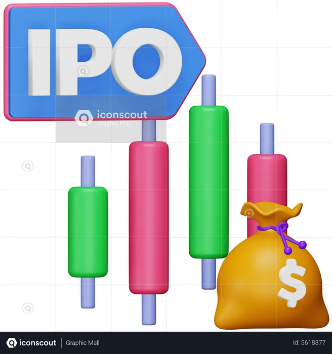 Initial Public Offering  3D Icon