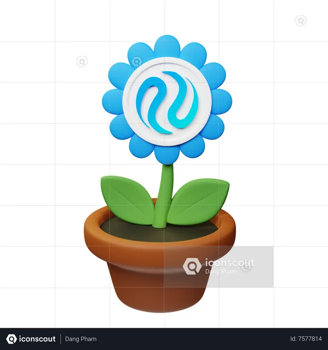 Pot de plante crypto inj  3D Icon