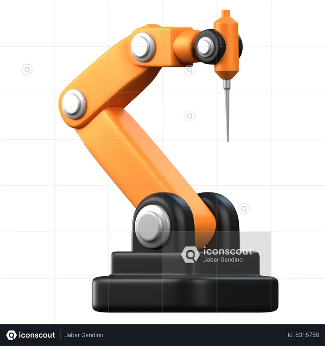 Inject Robotic Arm  3D Icon