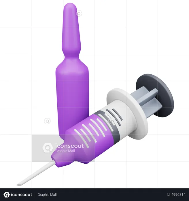 Injection with Ampoule  3D Icon