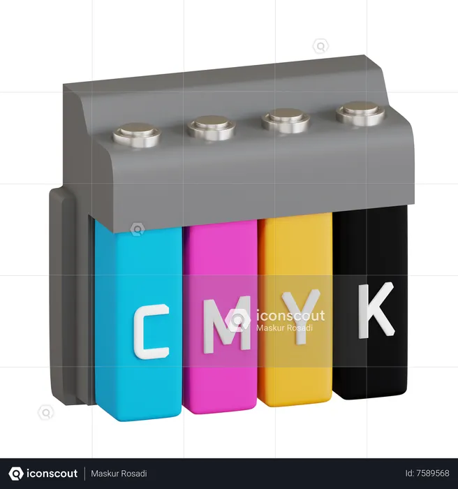 Ink Cartridge  3D Icon