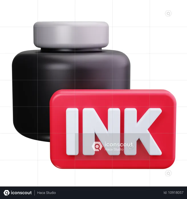 Ink Pot  3D Icon