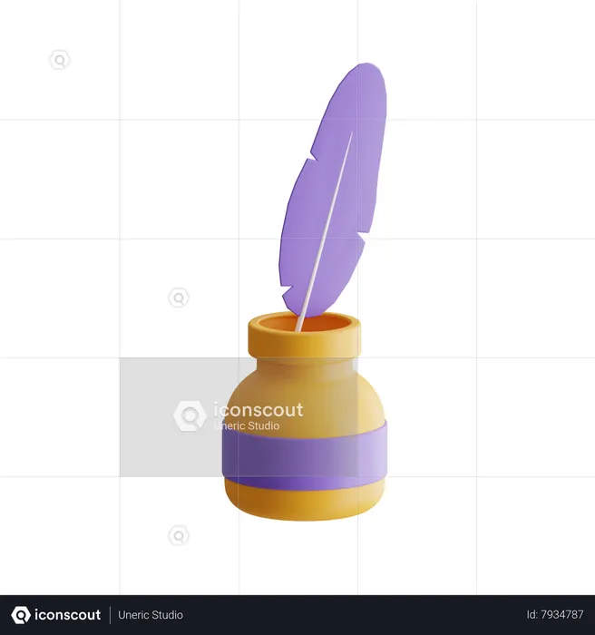 Ink Pot  3D Icon