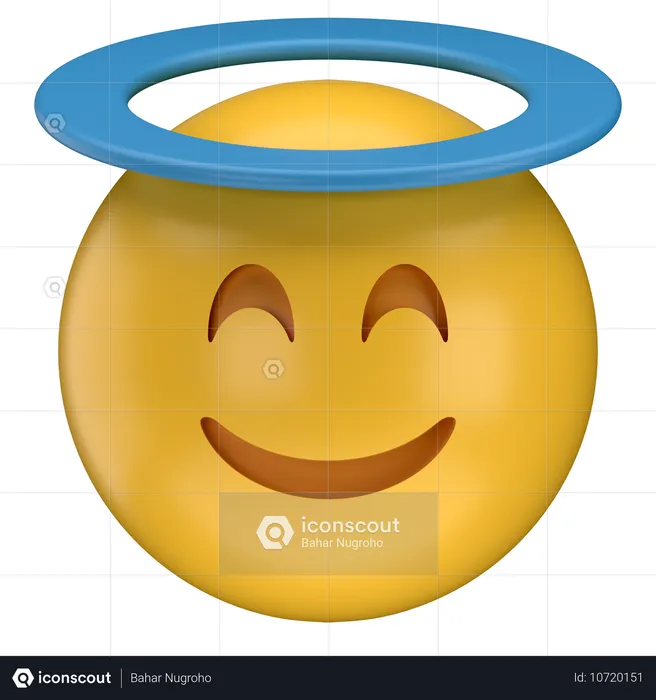 Innocent Emoji Emoji 3D Icon