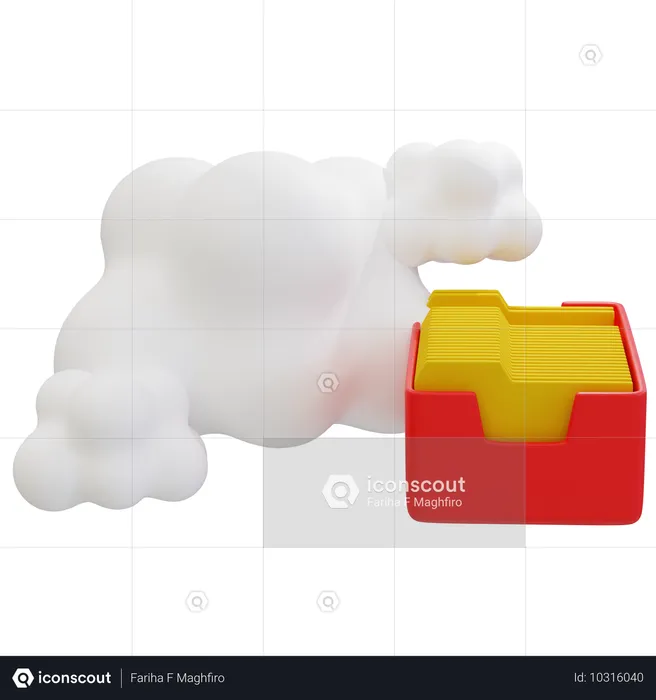 Innovative Cloud Storage  3D Icon