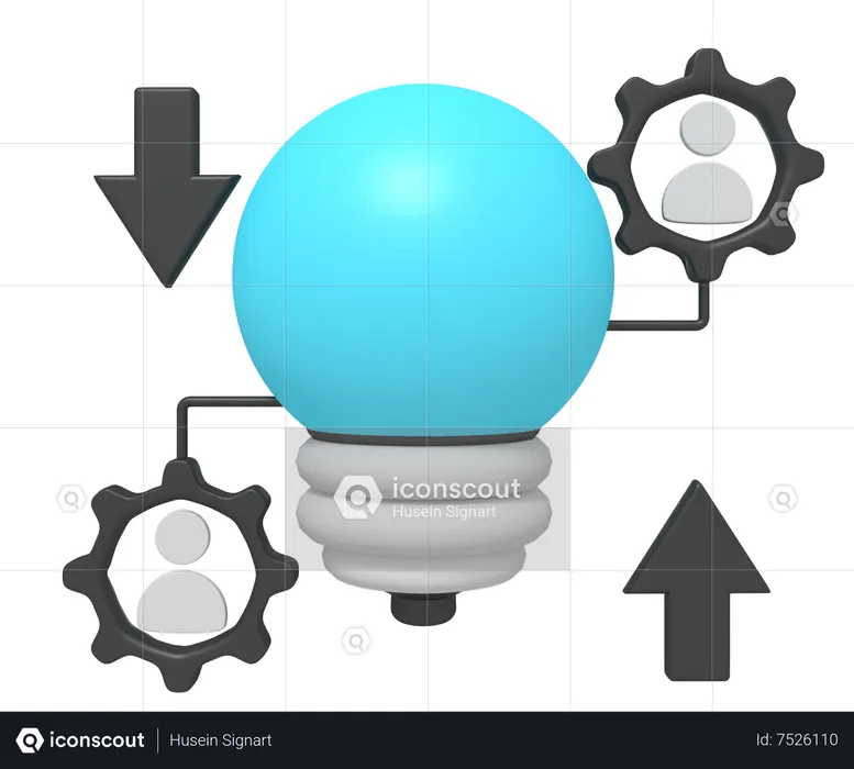 Innovative Idee Emoji 3D Icon