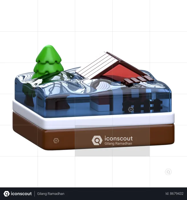Inondation  3D Icon