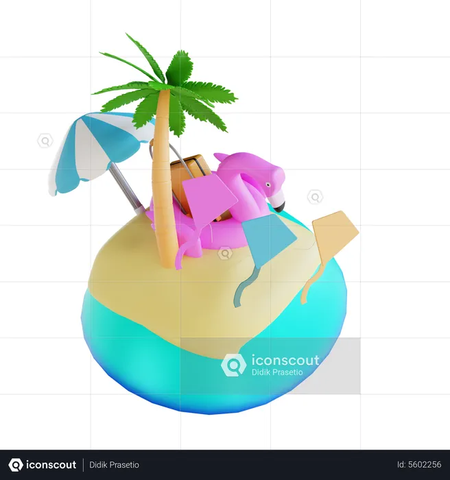 Insel  3D Icon