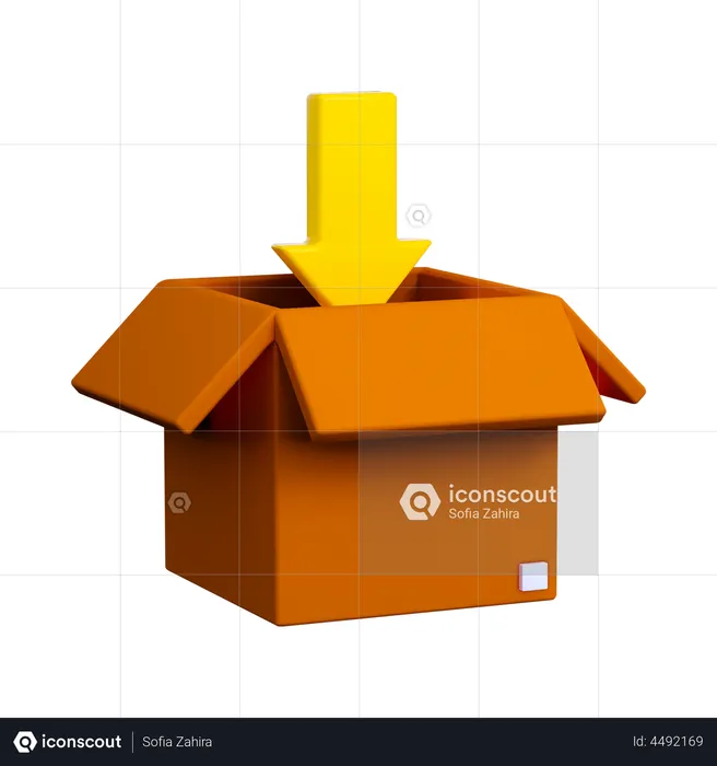 Inside Box  3D Illustration