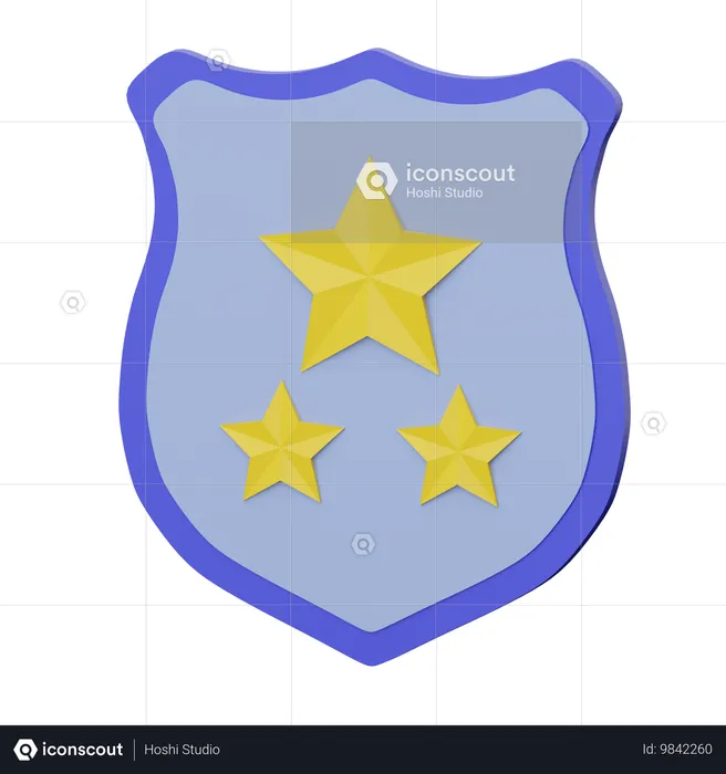 Plaque de policier  3D Icon