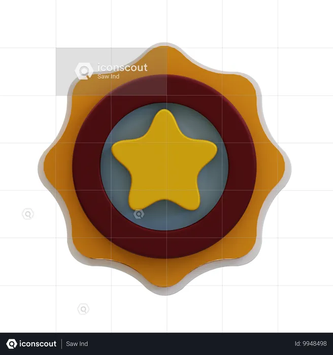 Insignia Emoji 3D Icon